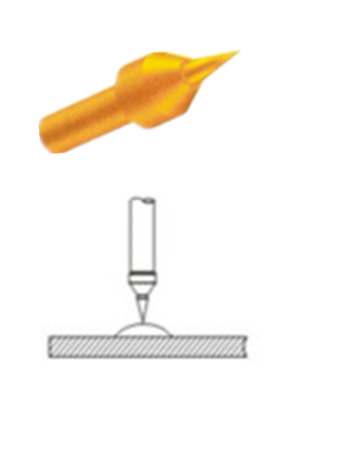 探針頭型、測試探針探針頭、探針頭部形狀、頂針頭