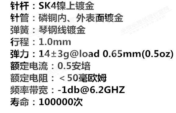 026-BJ-5.7L、BGA雙頭探針、測試探針