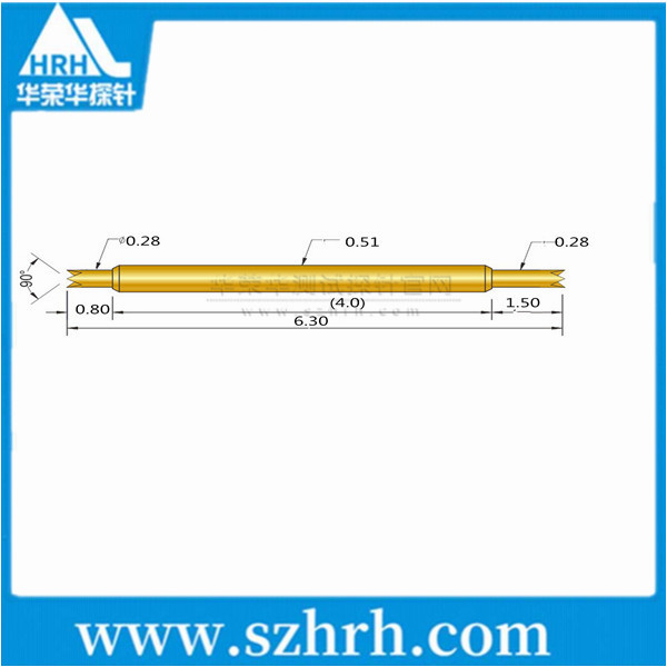 0.51-UU-6.3L ，華榮華雙頭測試探針廠家