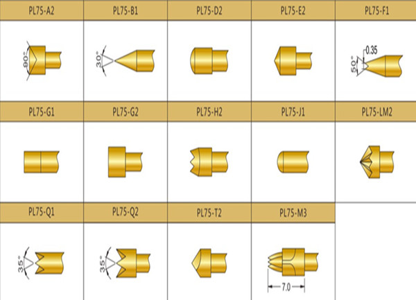 PL75探針頭型、華榮華測(cè)試探針廠家