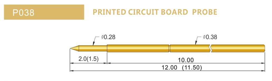 PA038探針尺寸，華榮華探針廠家